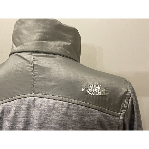THE‎ NORTH FACE GRAY Pseudio Puffer Jacket Thumbholes Womens sz.Small - Picture 9 of 10